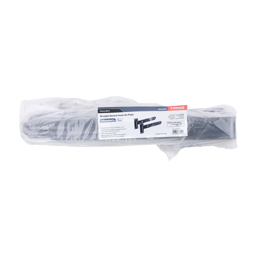 Straight Band Hook Plate Black - Image 3