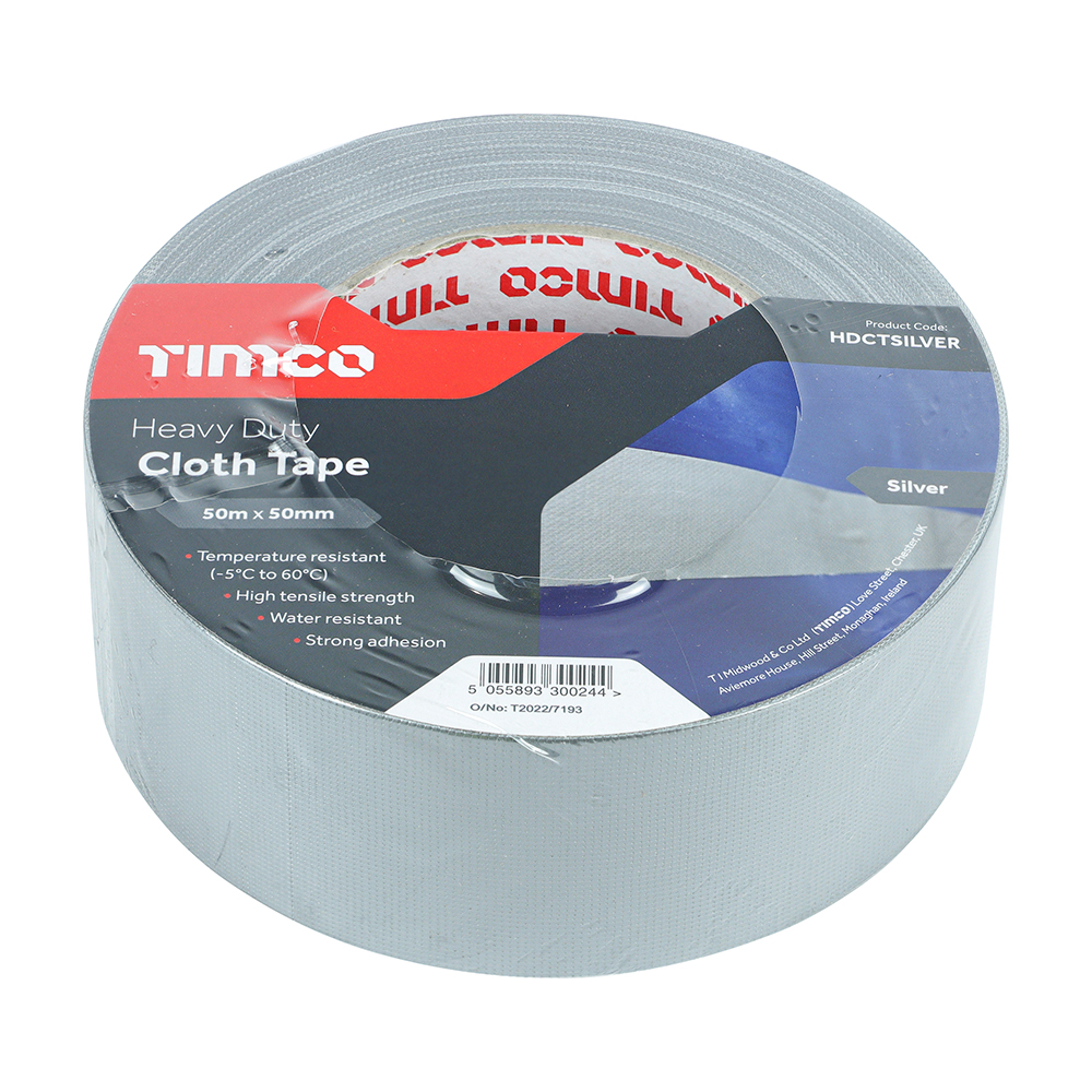 Heavy Duty Cloth Tape Silver - Image 2