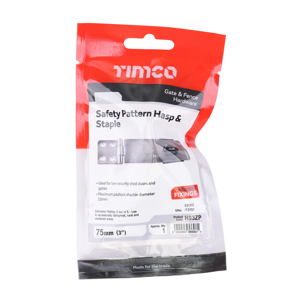 Safety Hasp-Staple Zinc - Image 2
