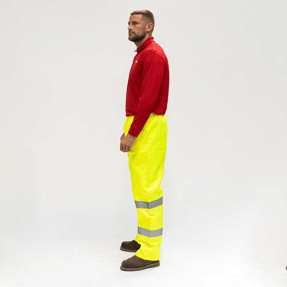 Hi-Vis Elastic Trousers Yellow - Image 2
