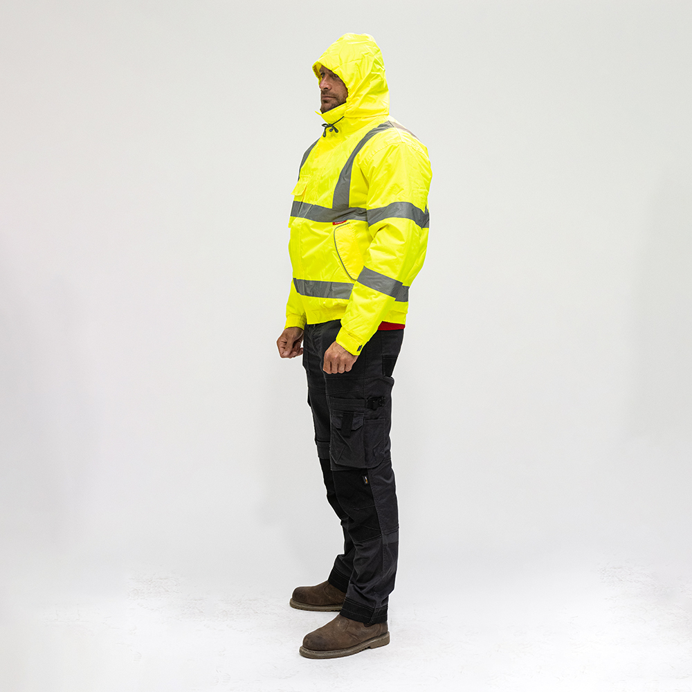 Hi-Vis Bomber Jacket Yellow - Image 2