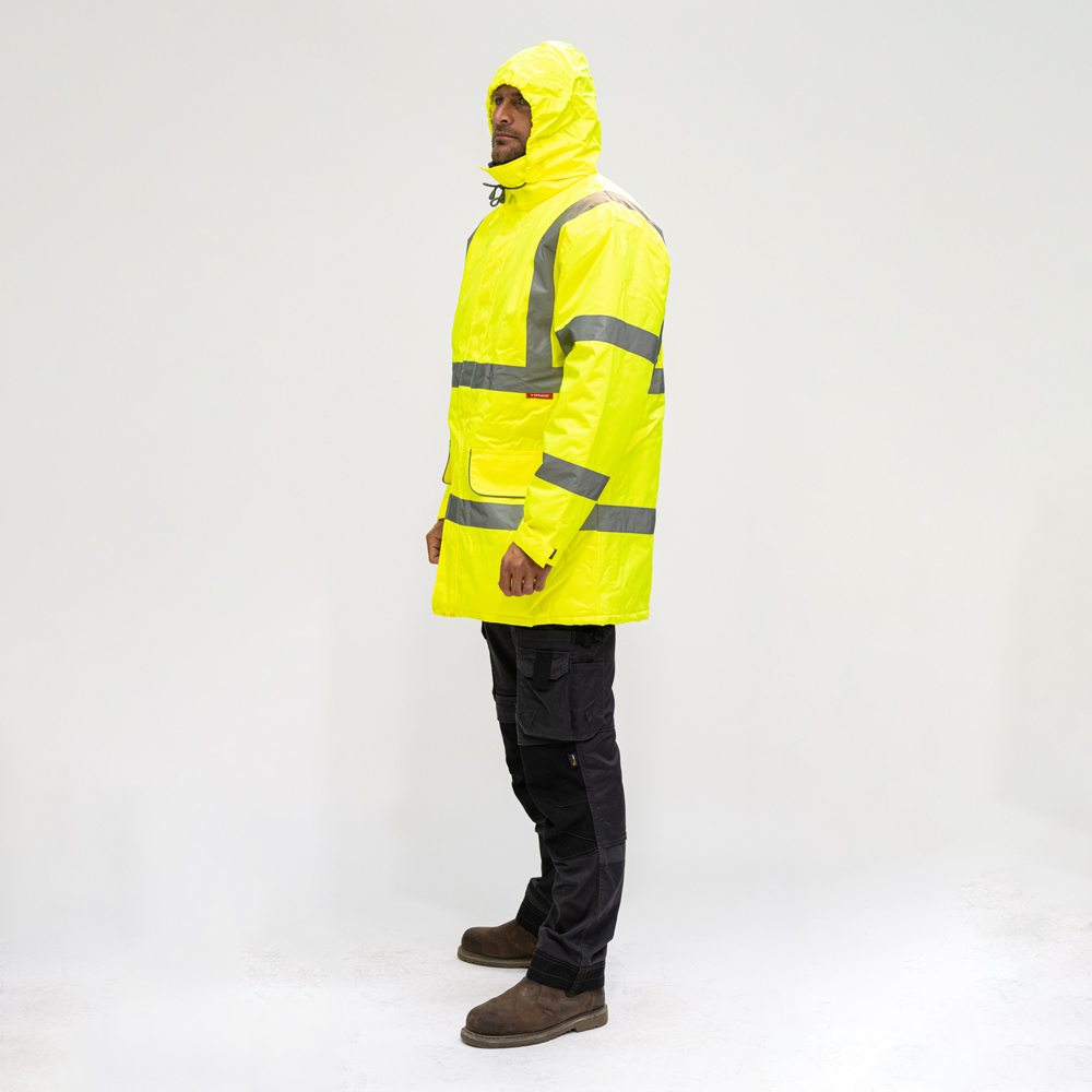 Hi-Vis Parka Jacket Yellow - Image 2