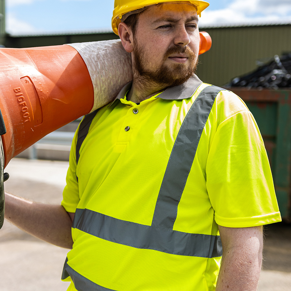Hi-Vis Polo S/SLEEVE Yellow - Image 5