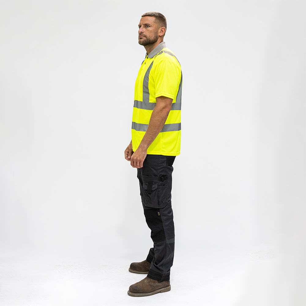Hi-Vis Polo S/SLEEVE Yellow - Image 2
