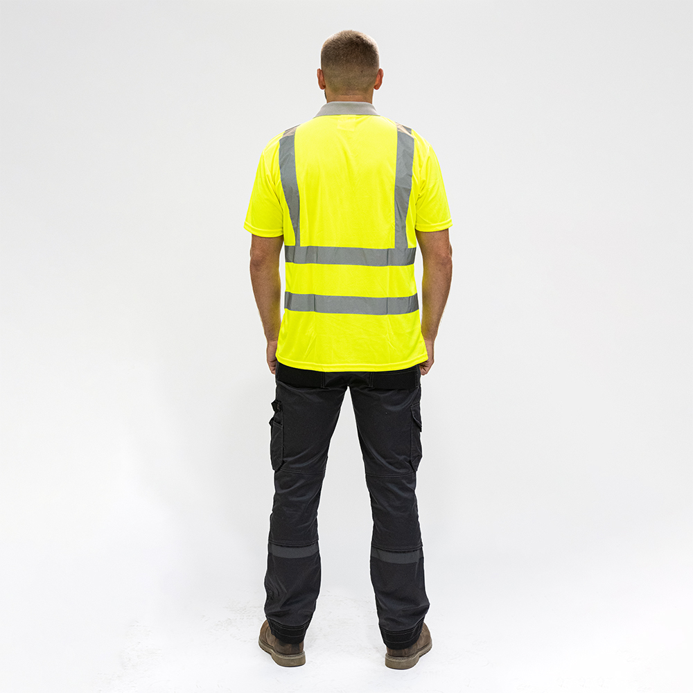 Hi-Vis Polo S/SLEEVE Yellow - Image 3