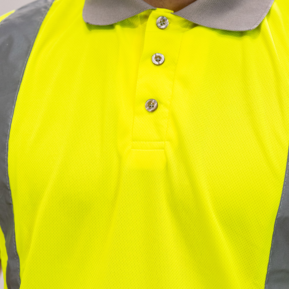 Hi-Vis Polo S/SLEEVE Yellow - Image 4