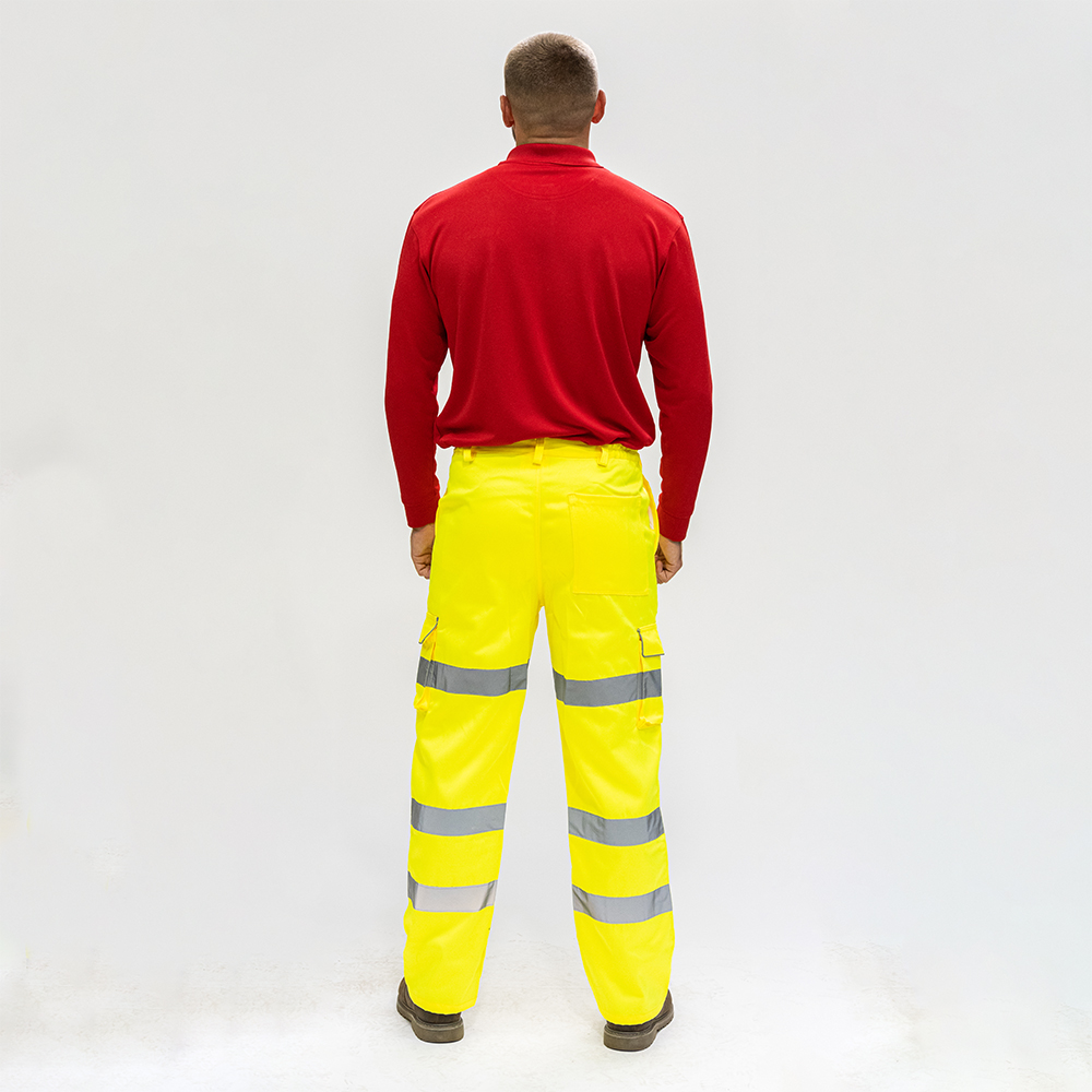 Hi-Vis Exec Trousers Yellow - Image 3