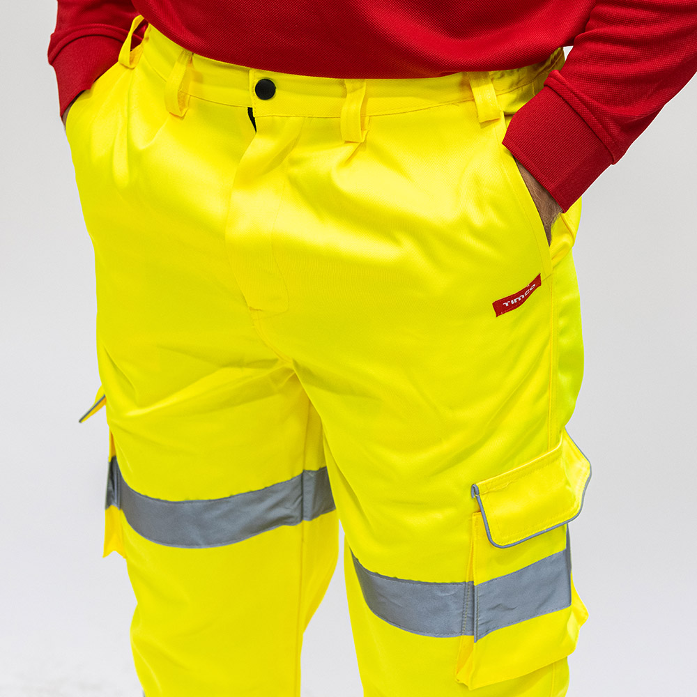 Hi-Vis Exec Trousers Yellow - Image 4