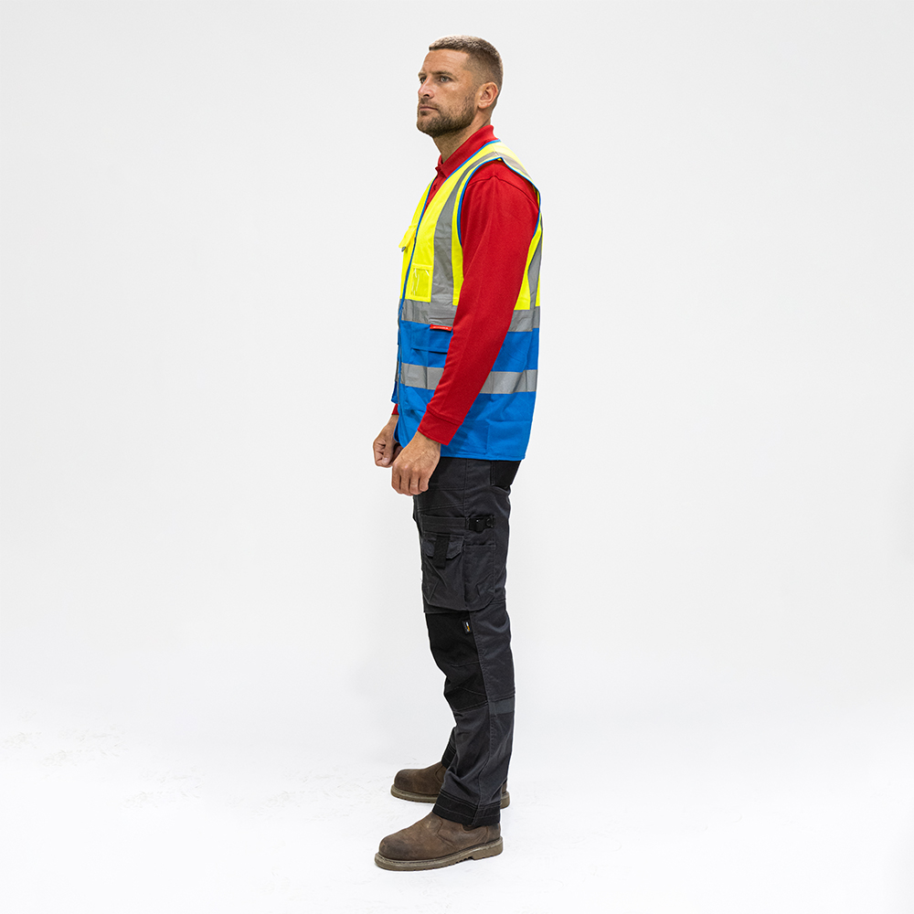 Hi-Vis Vest Yellow & Blue - Image 2