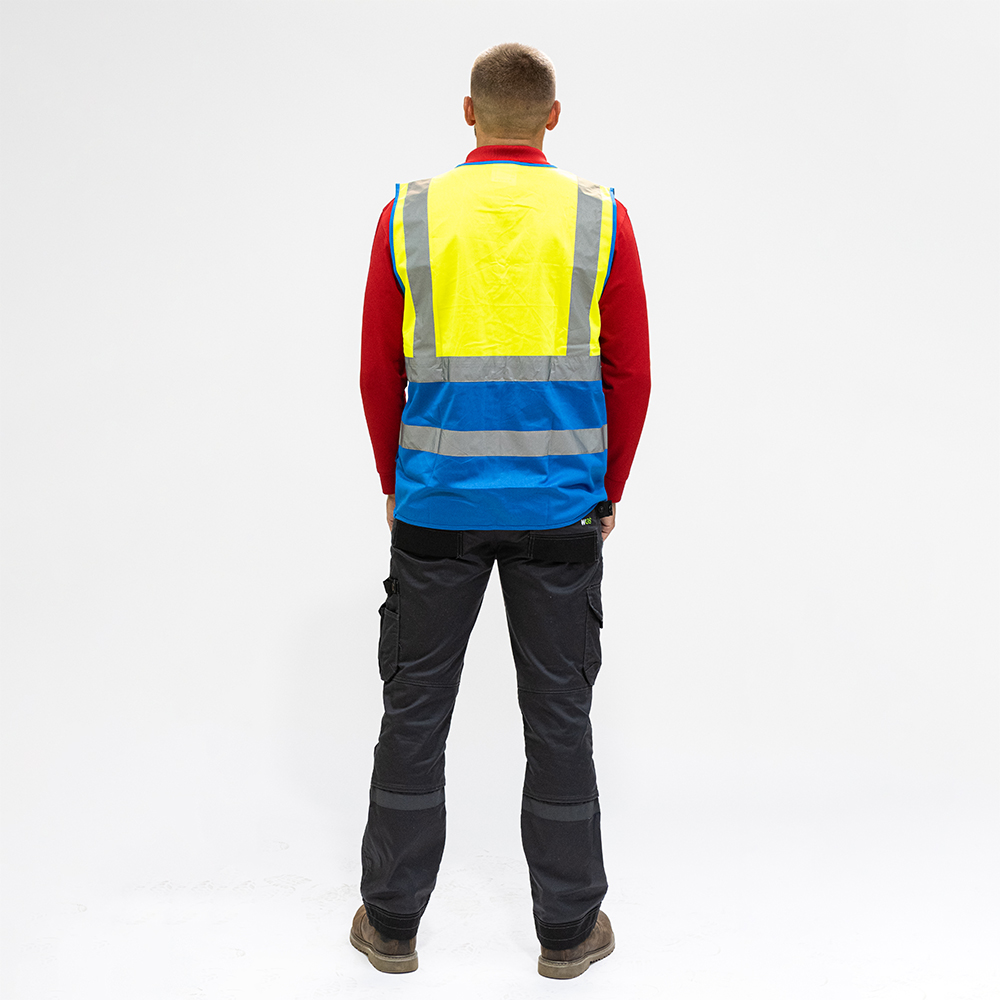 Hi-Vis Vest Yellow & Blue - Image 3