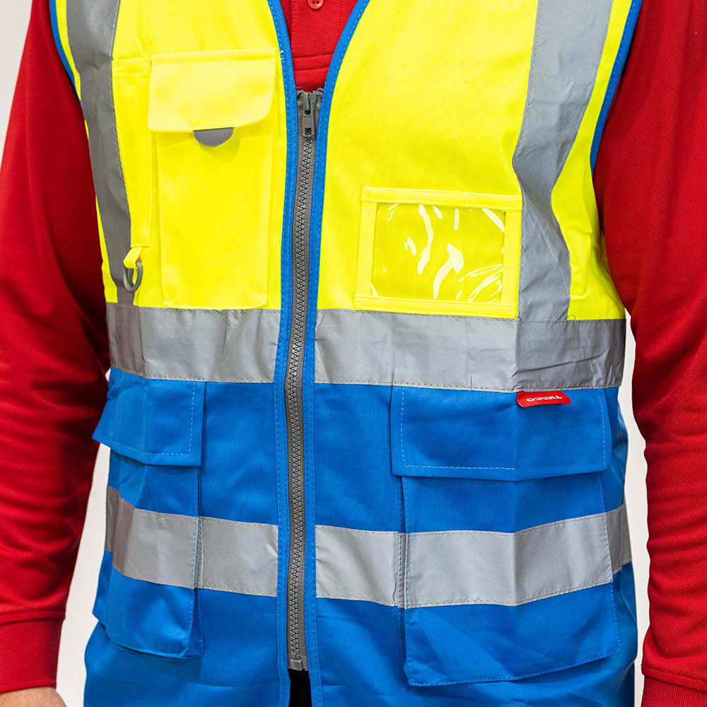 Hi-Vis Vest Yellow & Blue - Image 4