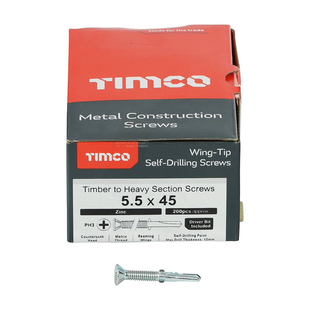 WingTip Screw S/DRILL No4 Zinc - Image 3