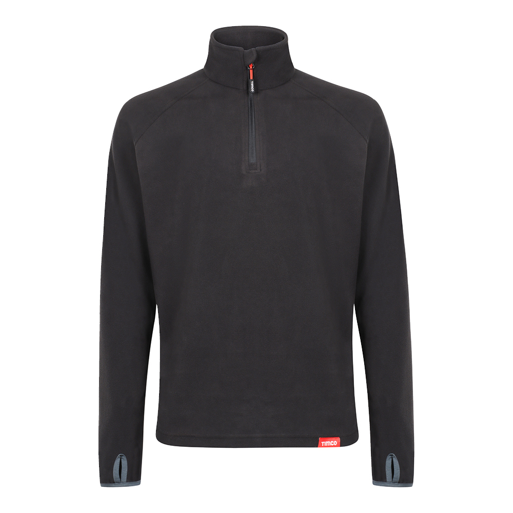 Half Zip Overhead Fleece Black - Image 1