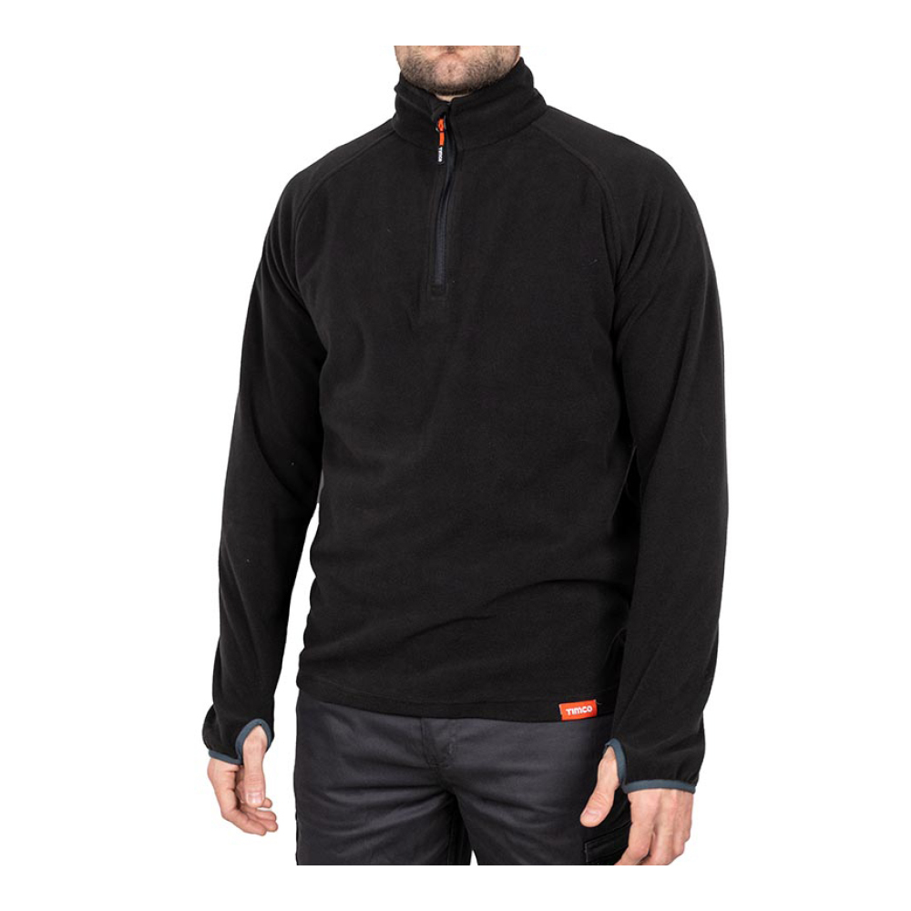 Half Zip Overhead Fleece Black - Image 2