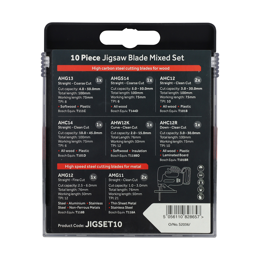 Jigsaw Blade Mixed Set 10pcs - Image 2