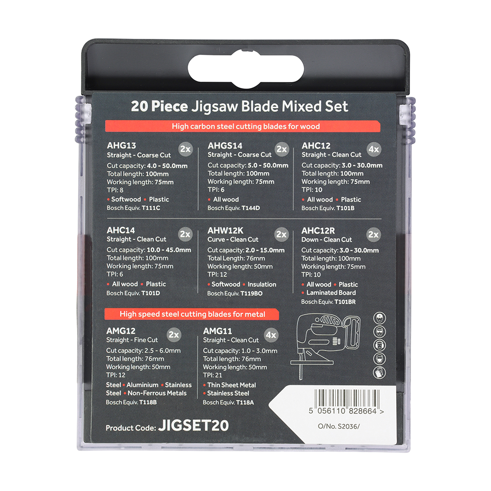 Jigsaw Blade Mixed Set 20pcs - Image 3