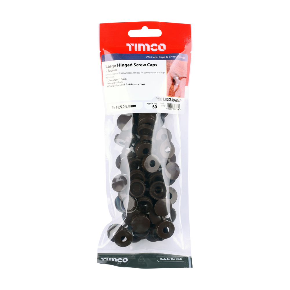 Large Hinged Screw Cap - Brown - Image 2