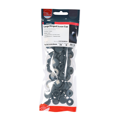 Large Hinged Screw Cap- D Grey - Image 2