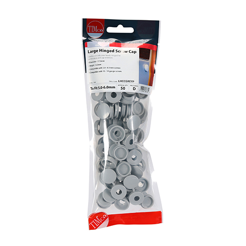 Large Hinged Screw Cap -L Grey - Image 2