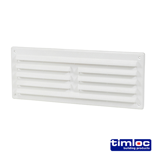 Louvre Grille Vent F/Scr White