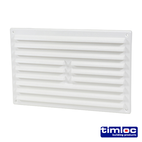 Louvre Grille Vent F/Scr White