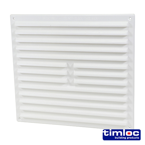 Louvre Grille Vent F/Scr White