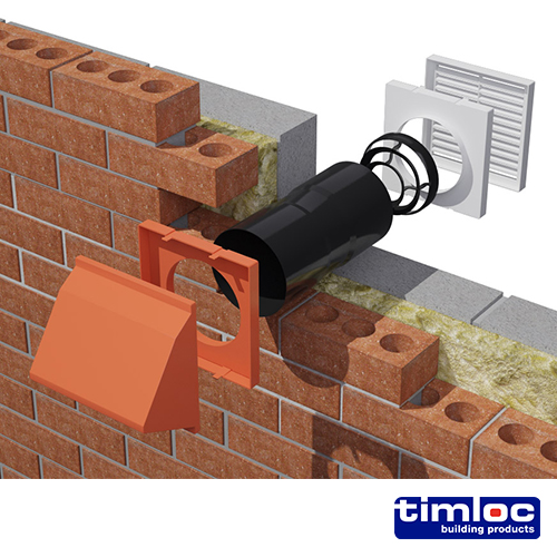 Thro-Wall VentSet Cowl&Baff Wh - Image 3