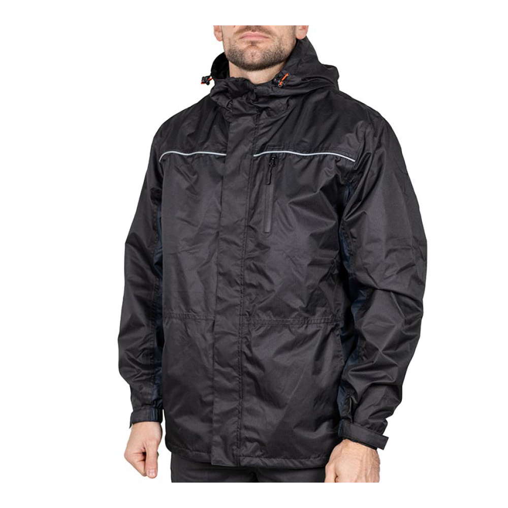 Lined Rain Jacket Black/Navy - Image 2