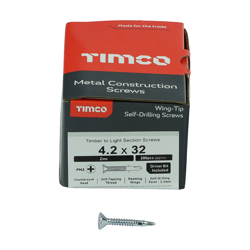 WingTip Screw S/DRILL No3 Zinc - Image 3