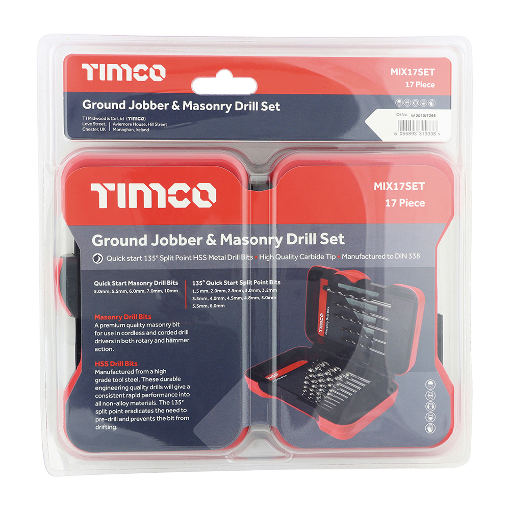 HSS Jobber & Masonry Bit Set - Image 3