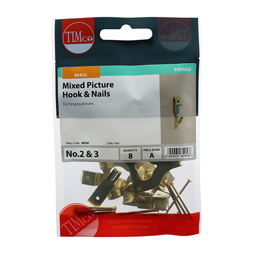 Picture Hook & Nails - E/Brass - Image 3
