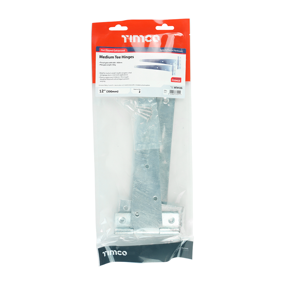 Medium Tee Hinge Pair HDG - Image 2