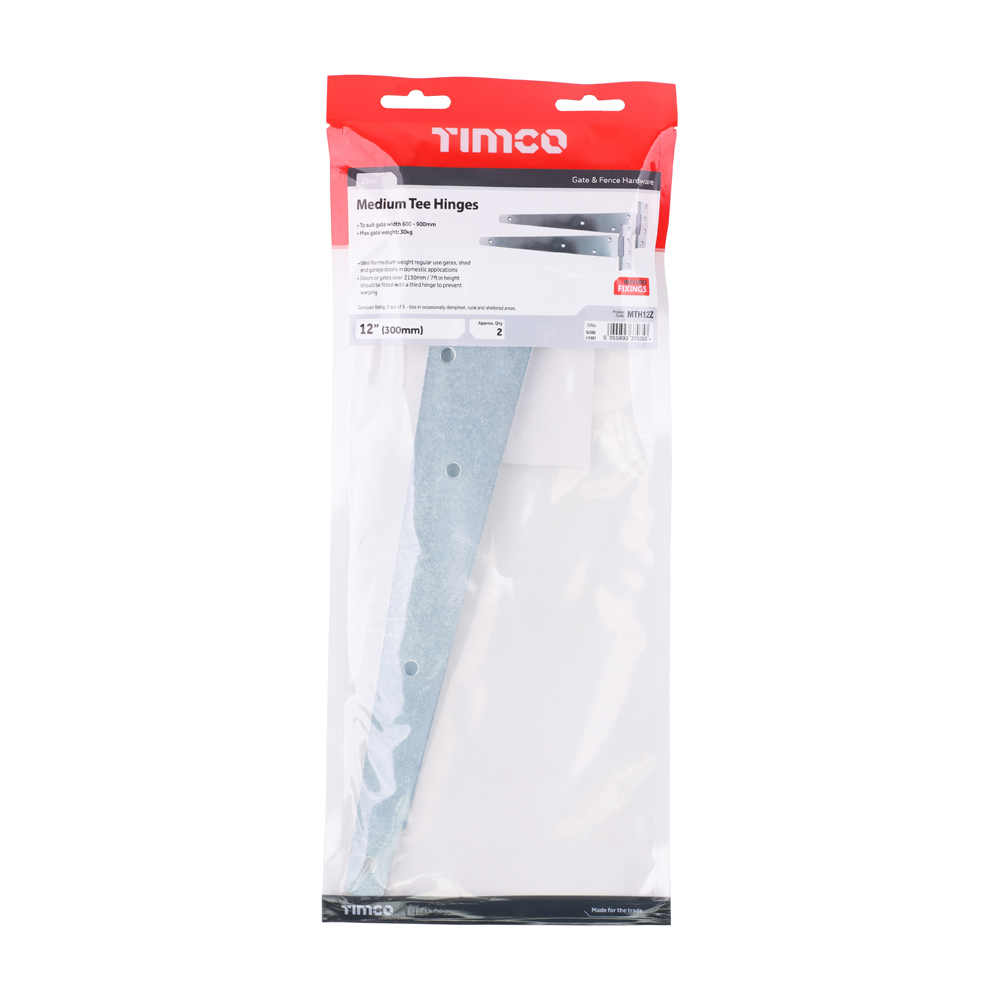 Medium Tee Hinge Pair Zinc - Image 2