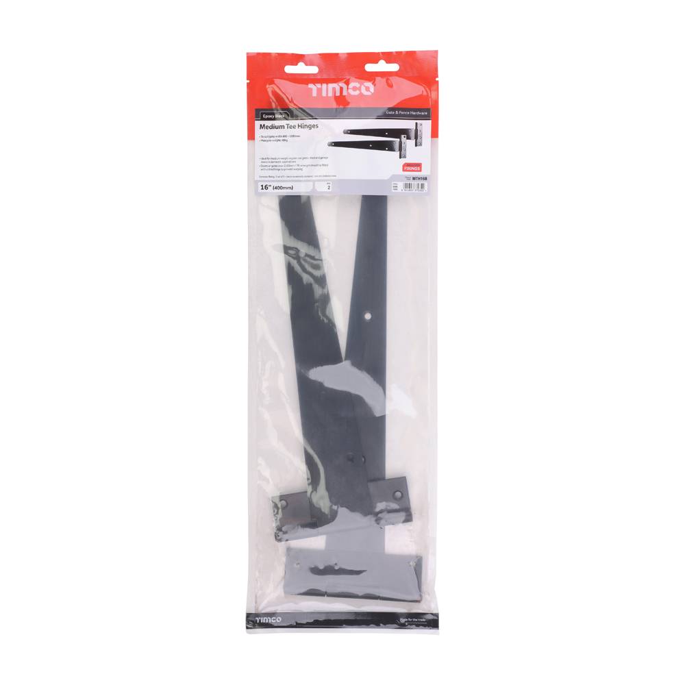 Medium Tee Hinge Pair Black - Image 2