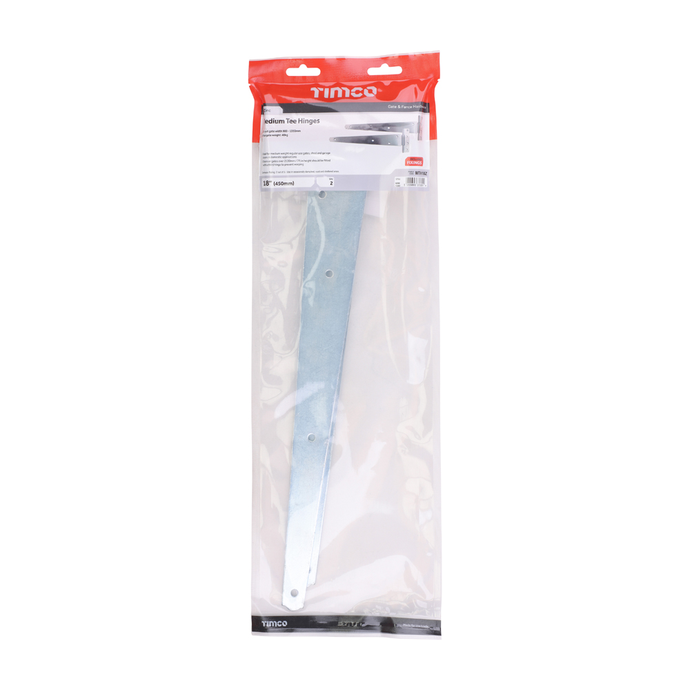 Medium Tee Hinge Pair Zinc - Image 2