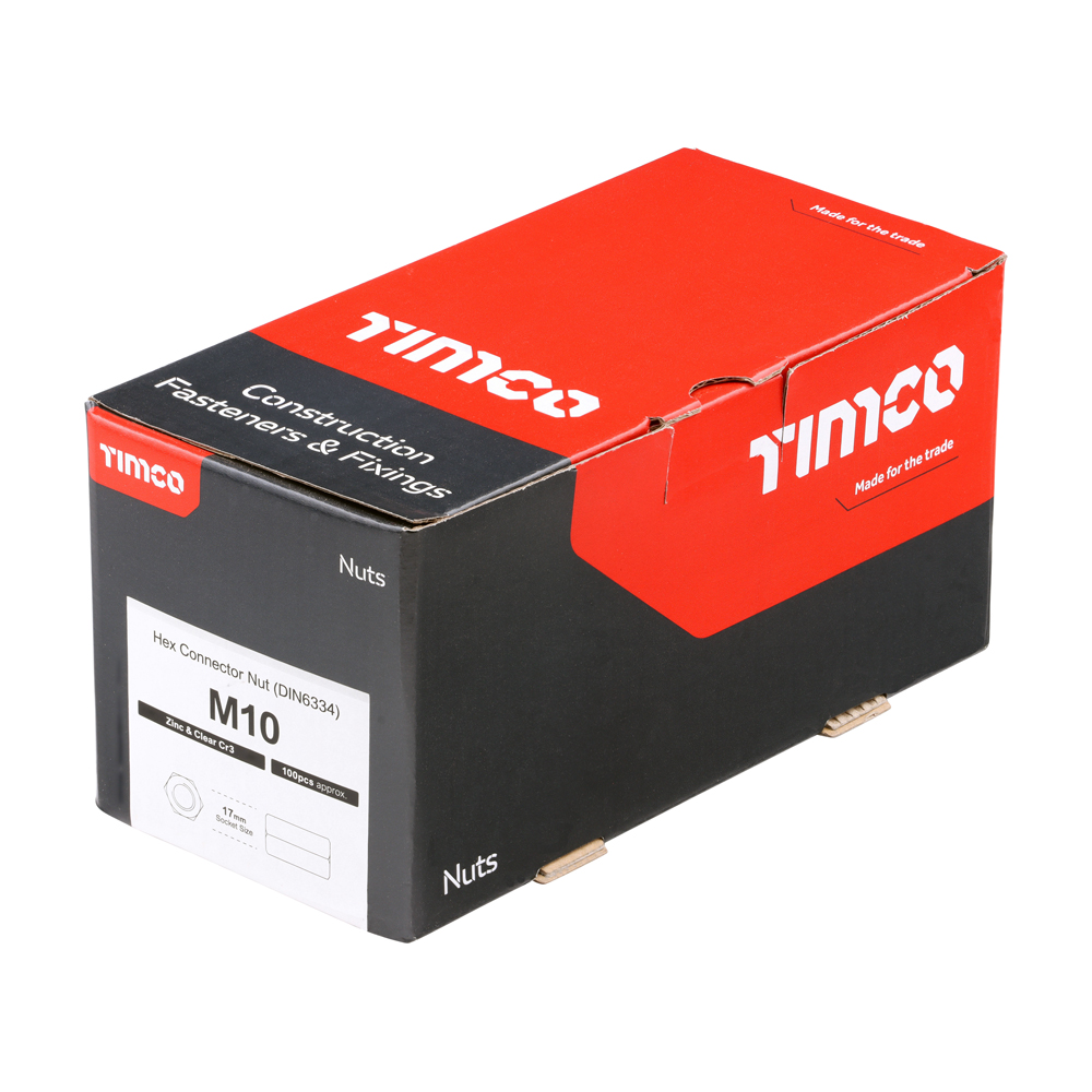 Connector Nut DIN 6334 - BZP - Image 2