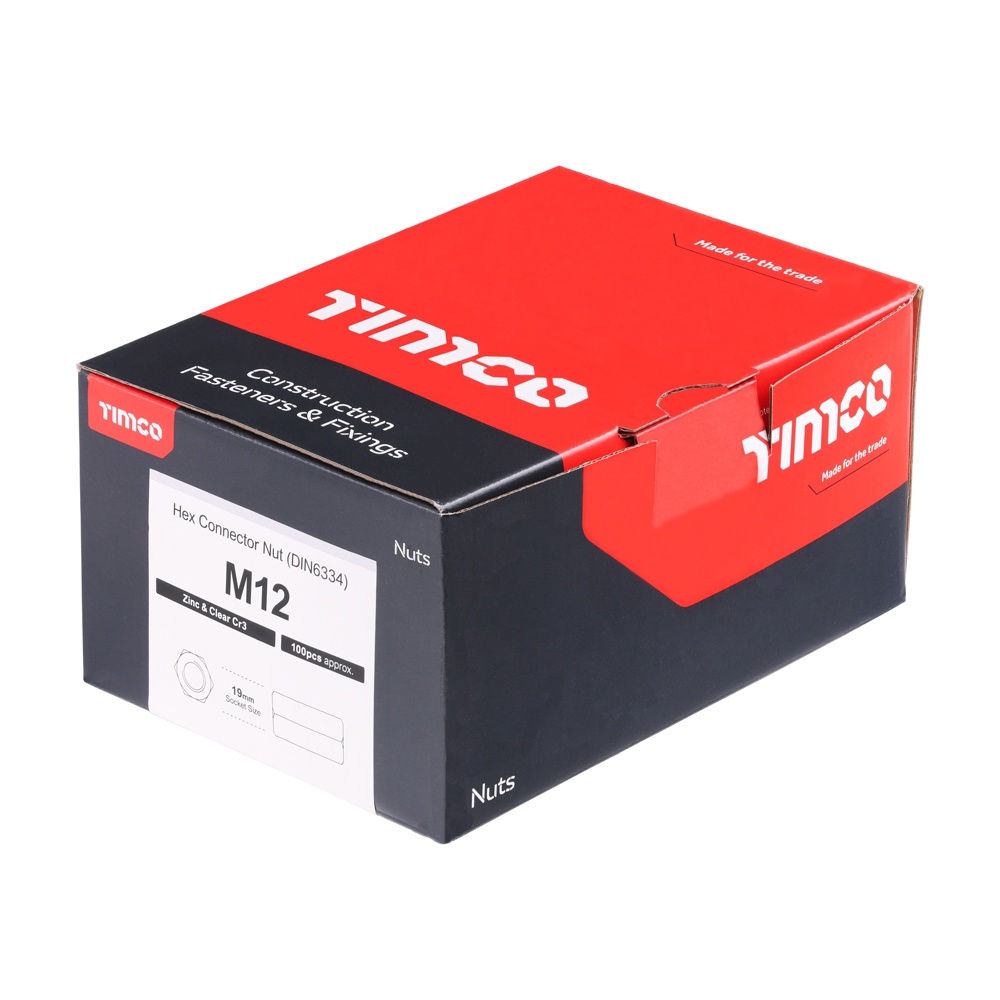 Connector Nut DIN 6334 - BZP - Image 2