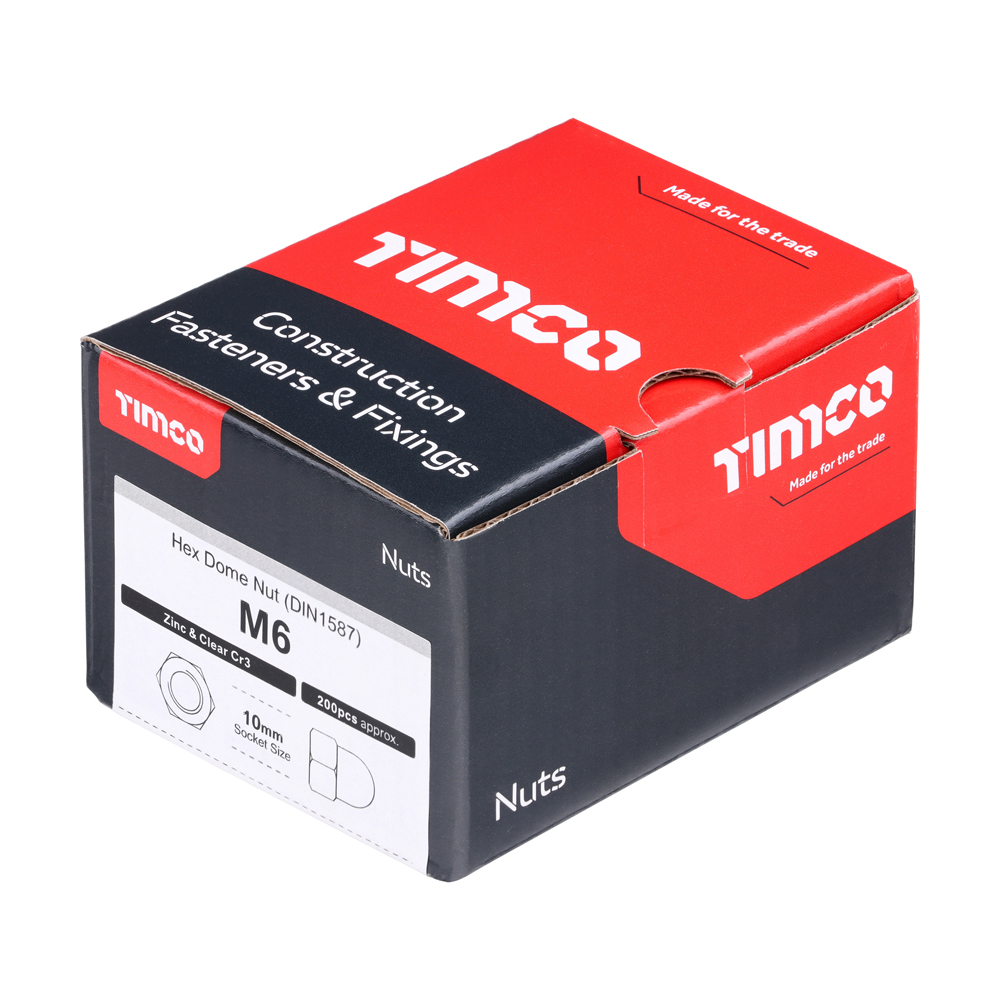 Hex Dome Nut DIN 1587 - BZP - Image 2