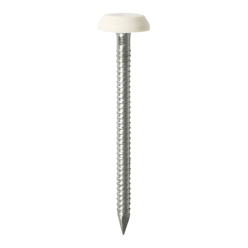Polymer Headed Nail - White