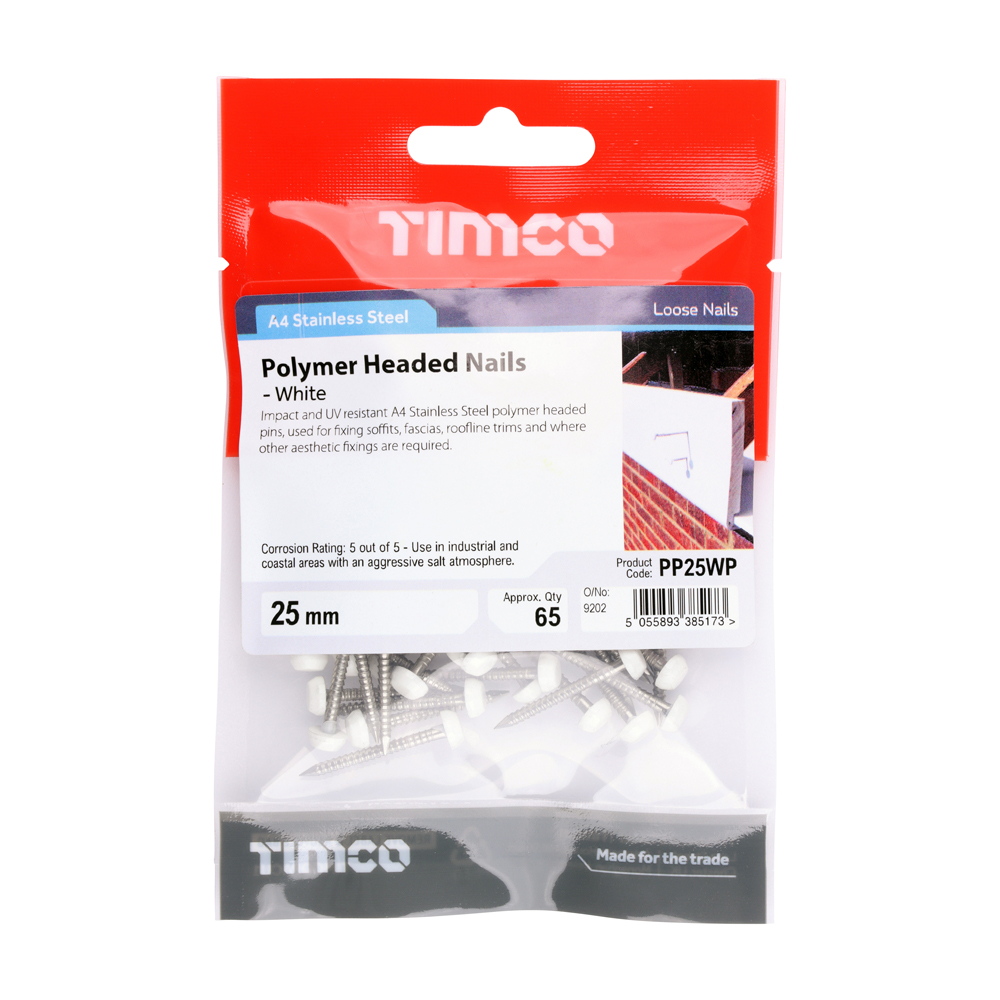 Polymer Headed Pin - White - Image 2