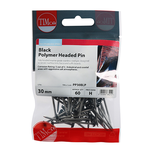 Polymer Headed Pin - Black - Image 2