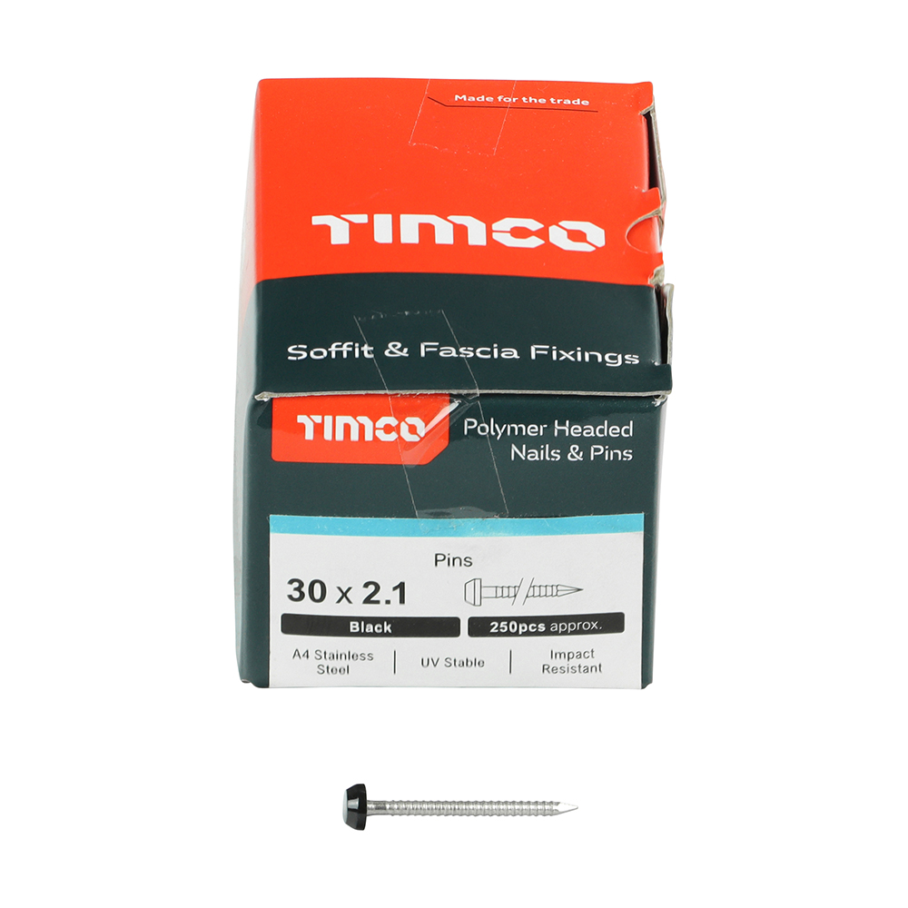 Polymer Headed Pin BLACK - Image 3