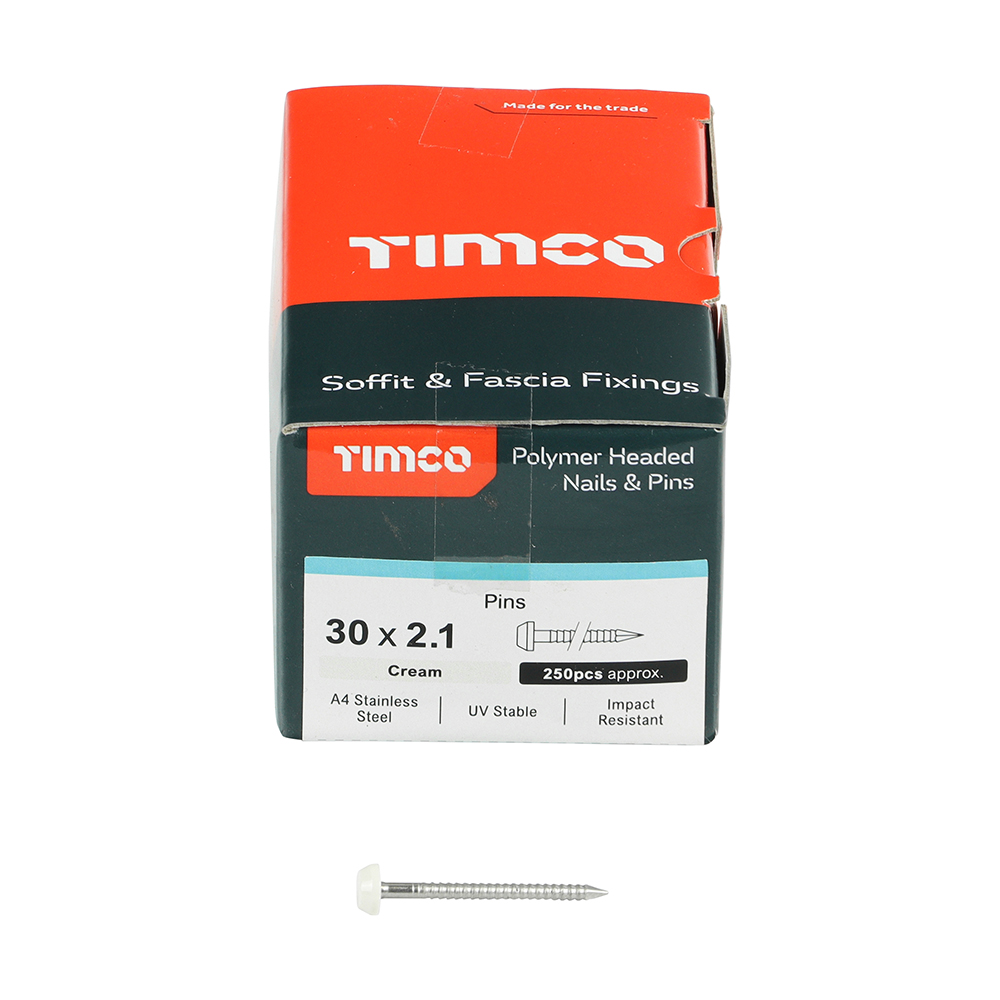Polymer Headed Pin CREAM - Image 3