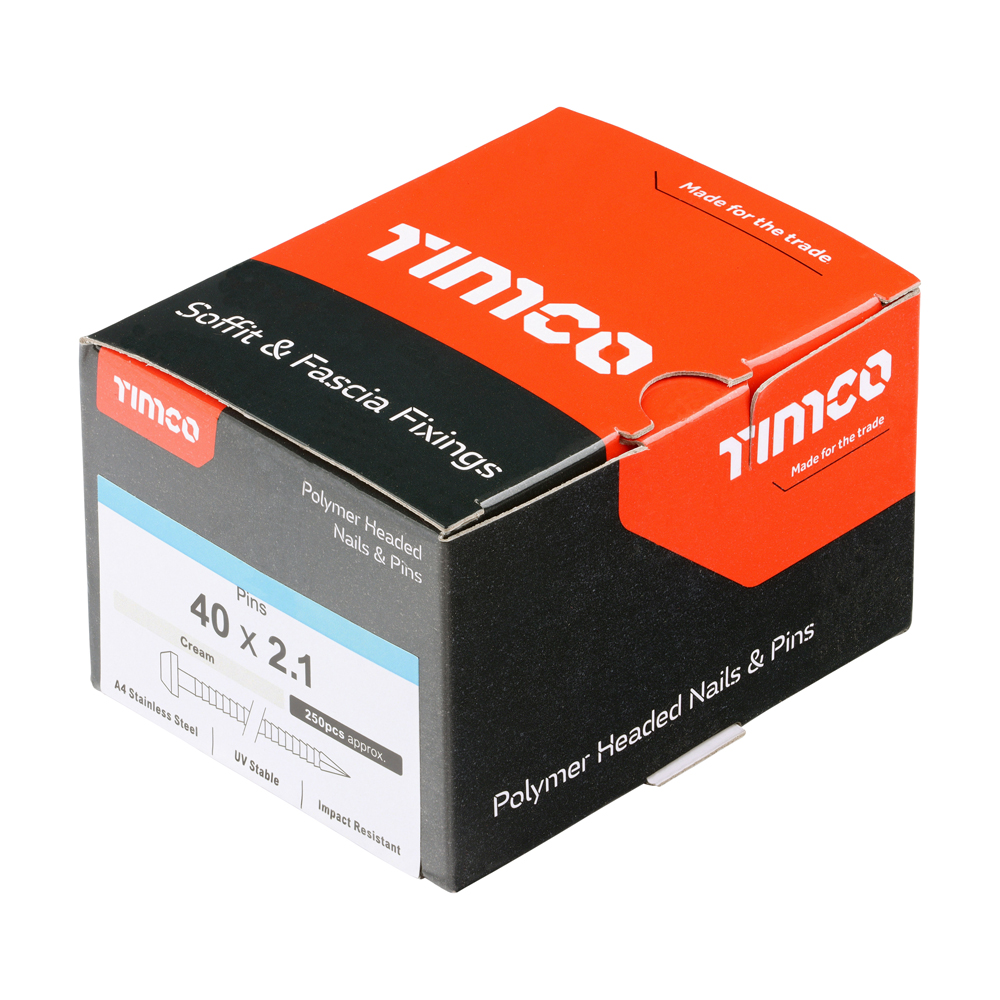 Polymer Headed Pin CREAM - Image 2