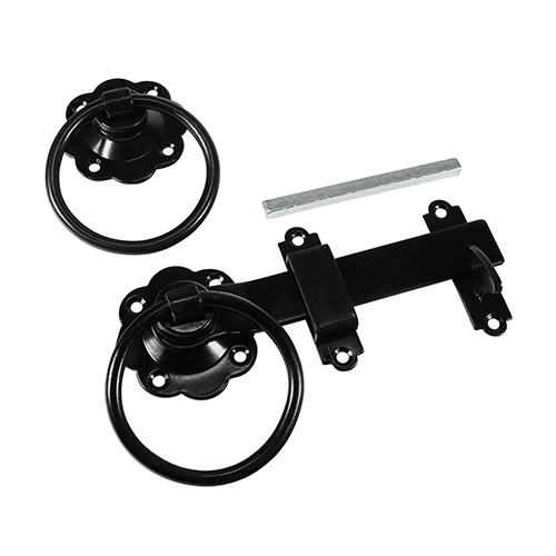 Ring Gate Latch - Plain Black