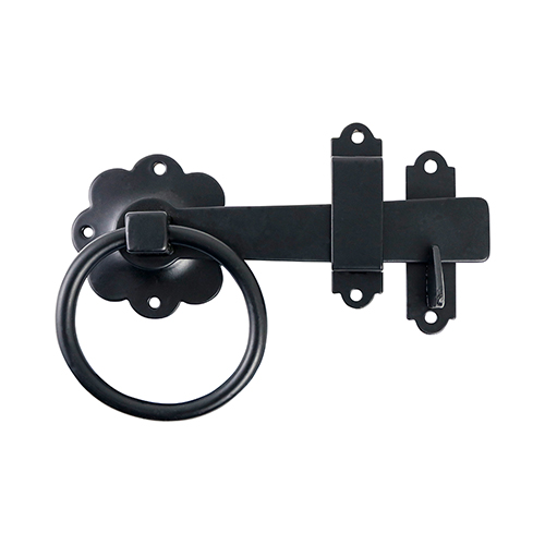 Ring Gate Latch - Plain Black