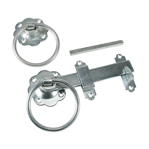Ring Gate Latch - Plain Zinc