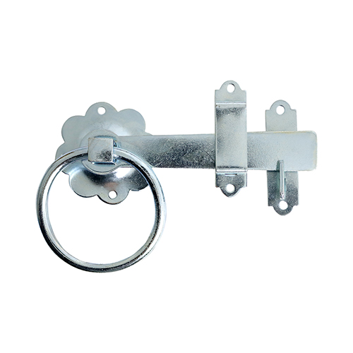 Ring Gate Latch - Plain Zinc
