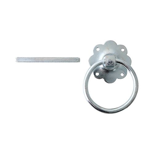 Ring Gate Latch - Plain Zinc - Image 2