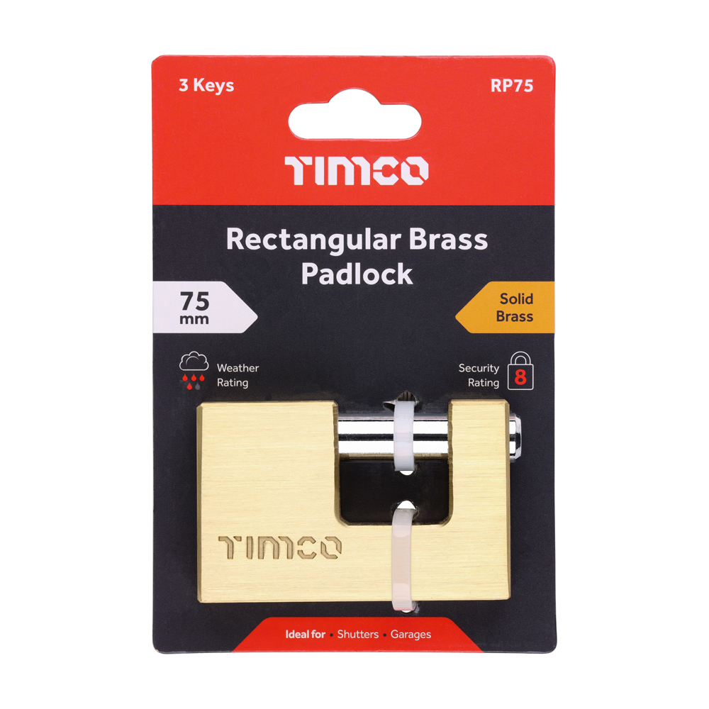 Brass Rectangle Padlock - Image 2